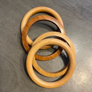 Wooden bangle style bracelets